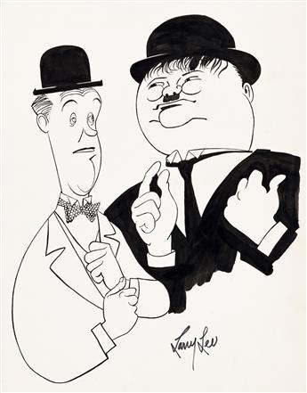 (CARICATURE / COMEDIANS) LARRY LEE (20th century) Group of 21 caricatures of 20th-century comedians